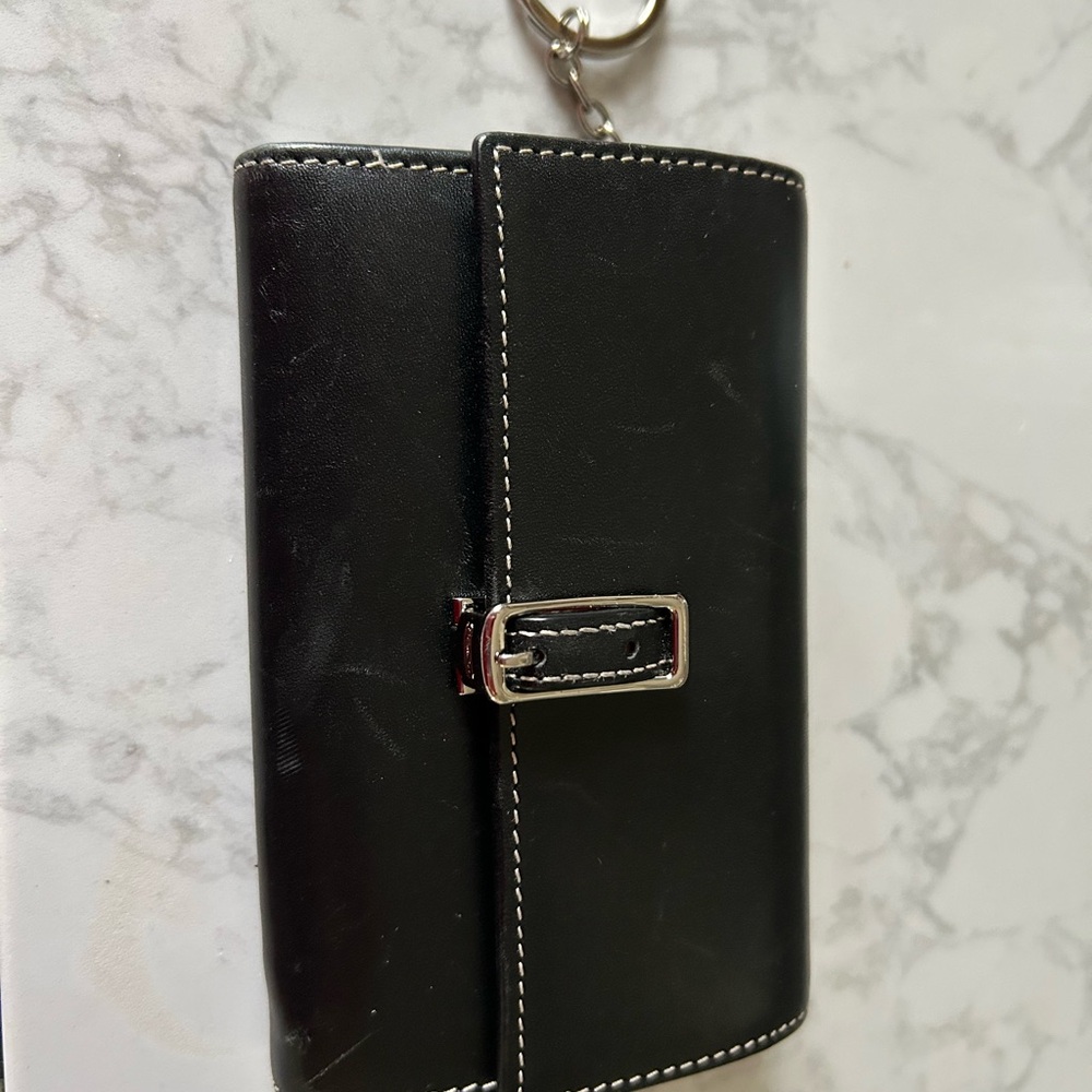 Coach Black Leather Key Holder Wallet